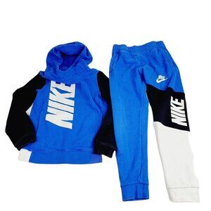 NIKE‎ Jacket & Pants Set Joggers Black Blue BV3656 Boys Kids Small